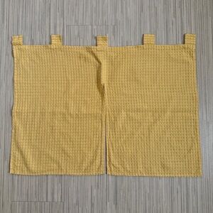 Japanese Yellow Checkered Noren Doorway Curtain